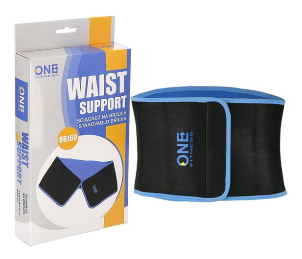 One Fitness Pas wyszczuplający na brzuch One size BR160 Czarny - 1171165 - zdjęcie 3
